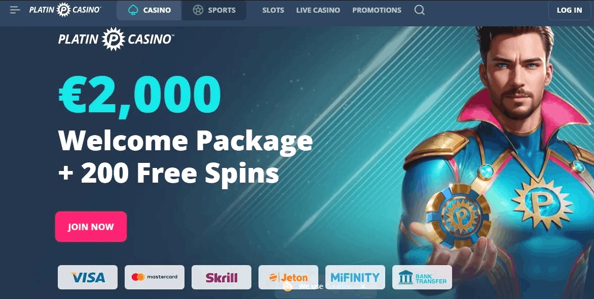 Übersicht der verschiedenen Bonusangebote und Promo Codes bei Platin Casino